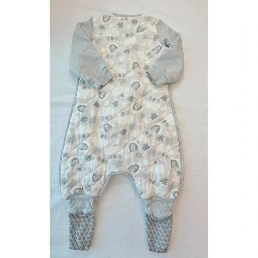 Love To Dream Sleep Suit Kids 12-24M Gray Excellent Rainbow 2.5 TOG Organic Wool